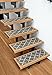 Sultansville Trellisville Collection Trellis Design Vibrant and Soft Stair Treads, Grey, Pack of 4