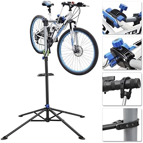 Portable Folding Mechanic Bike Repair Holder Pro Bicycle Foldable Rack Repair Stand Work stand Tool Workshop Hanger Height Adjustable Display Home Storage New