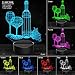 3D Night Light Wine Cup Bottle Led Light Optical Illusion Lamp 7 Color Changing with Remote Birthday Christmas Gifts for Kids Girls Adults Home Wine Bar Decoration