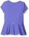 Adidas Little Girls' Short Sleeve Tee with Ruffle, Purple, 6