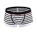 Nuofengkudu Men's 3 Packs Soft Cotton Trunk Underwear Cotton Boxer Briefs (FBA)