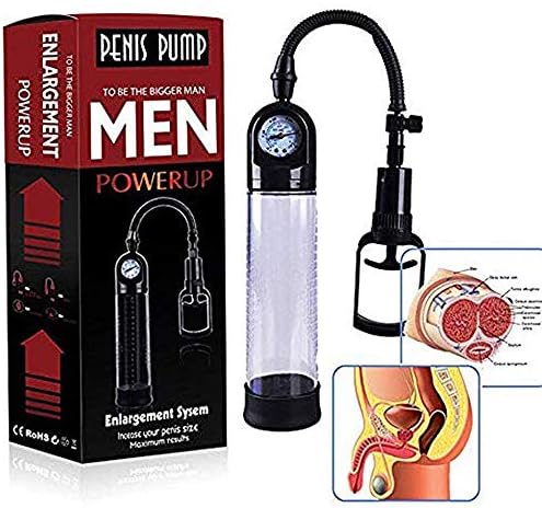 Yyss Vacuum Air Pump, Men Manual Pump Enlargement Extender Pump, Men's Toys Performance Enhancers-Transparent