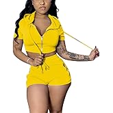 Mrskoala Women's 2 Piece Outfits Summer Bodycon Short Pants Workout Sets