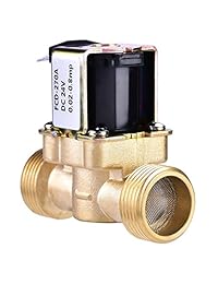 Válvula solenoide de latón de 24 V CC de 3/4 pulgadas, normalmente cerrada, válvula magnética eléctrica.