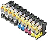 10 Pack Compatible LC101 , LC103 4 Black, 2 Cyan, 2 Magenta, 2 Yellow for use with Brother DCP-J152W, MFC-J245, MFC-J285DW, MFC-J4310DW, MFC-J4410DW, MFC-J450DW, MFC-J4510DW, MFC-J4610DW, MFC-J470DW, MFC-J4710DW, MFC-J475DW, MFC-J650DW, MFC-J6520DW, MFC-J6720DW, MFC-J6920DW, MFC-J870DW, MFC-J875DW. Ink Cartridges for inkjet printers. LC101BK , LC101C , LC101M , LC101Y , LC103BK , LC103C , LC103M , LC103Y © Blake Printing Supply