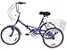 MOPHOTO Adult Folding Bike Tricycle 7 Speed 20 Inch Three Wheel Bike Cruiser Trike with Low-Step Through Frame/Large Basket/Adjustable Seat (Purple, 7-Speed, 20″ Folding Tricycle)thumb 4