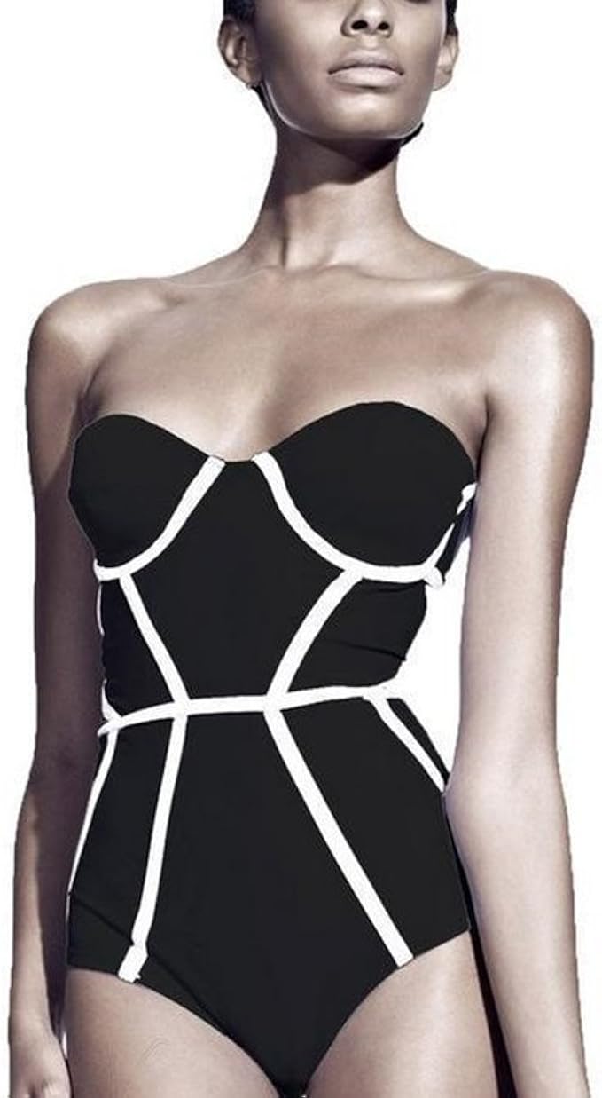 Amazon ジョリアンジュ レディース 水着 ワンピース 無地 黒 フィットネス シンプル パッド付き 体型カバー M ワンピース 通販