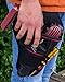 Drill Holster by Bastex - Heavy Duty Belt Worn Right Handed Holder, Fits Most T Handle Drills - Black and Red