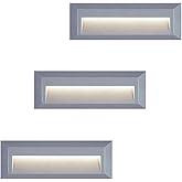 ZONK LED Outdoor Indoor Stair Lights, Line Voltage 110-240V 2W Landscape Pathway Step Light, 9Inch Non-dimmable 4000K IP65 Wa