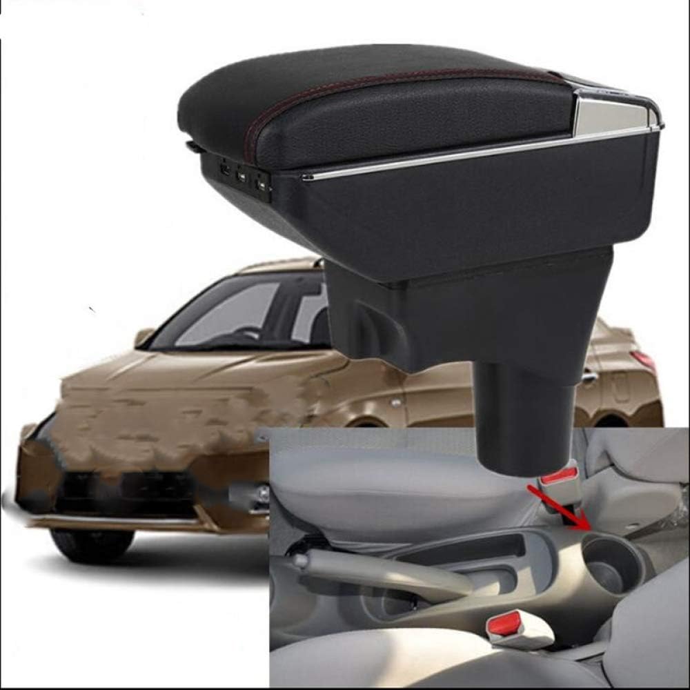Klhzbm Armrest Storage Box Rotatable Car Armrest, for Nissan Versa, for Sedan, for Latio, for Sunny 2012-2018