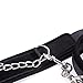JINL Fetish Neck Collar To Hand Ankle Cuffs Restraints BDSM Nylon Bondage Kit With Ball Slave Gag Adult Game Sex Products For Couples-Black
