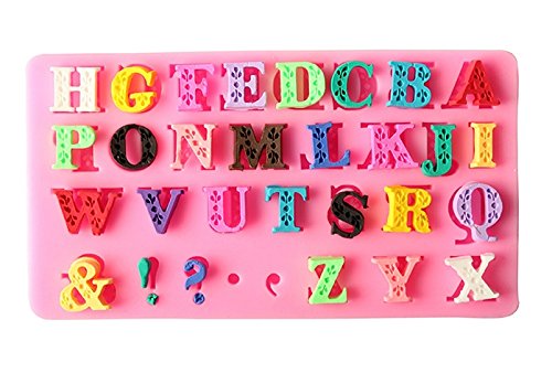 Pinkie Tm English Letter Fondant Cake Silicone Mold Chocolate Clay Resin Mould Sugarcraft Cake Decorating Tools