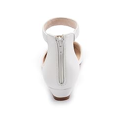 Cusolemore White Flats for Women with Ankle