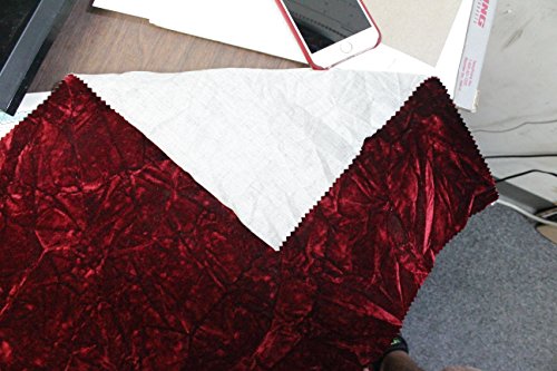 CRUSHED FLOCKING VELVET UPHOLSTERY / CURTAIN FABRIC 10 COLORS 60" BY THE YARD (WINE)