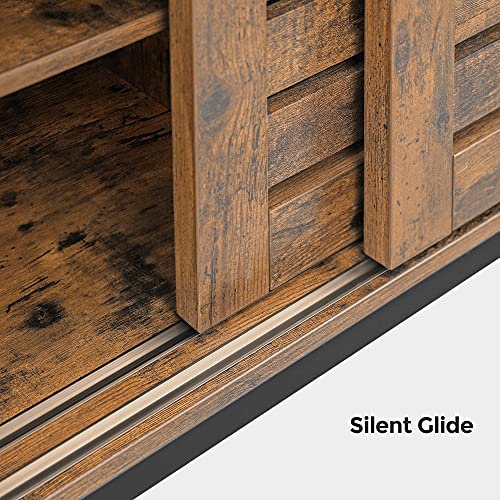 VASAGLE TV Stand for 50 inches with Sliding Doors and 2