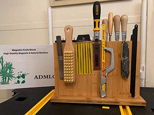 Magnetic Knife Block,Knife Holder,Knife Organizer Block,Knife Dock,Cutlery Display Stand and Storage Rack,Large Capacity,Double Side Strongly Magnetic (14.8 inch,12 Magnet)