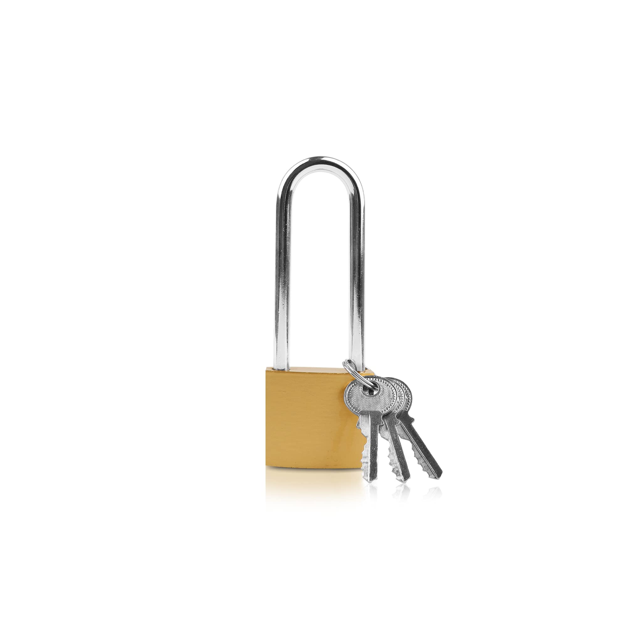 Lamondre Heavy Duty Long Shackle Padlock with Keys, High Security Padlock for Outdoor, Shed, Warehouse, Garage, Garden, Gate - 38mm — image 1