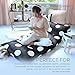 MOOSENG Lounger Cover – Inflatable Air Bed, Floor Mattress or Bean Bag Chair Alternative. Black and White Polka Dot Pattern Makes it Fun and Stylish