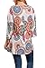 LISTONE Women V Neck Lace Up Floral Print 3/4 sleeve causal blouse tops