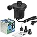 KUMEED Electric Air Pump Quick-Fill Inflator for Camp Bed Mattress Rafts Pool Float, Inflator Deflator in 110V - Black