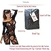 QueensHot Sheer Black Lingerie Babydoll Crotchless Teddy Nightie Leotard Body Suit Stocking, Black, Large