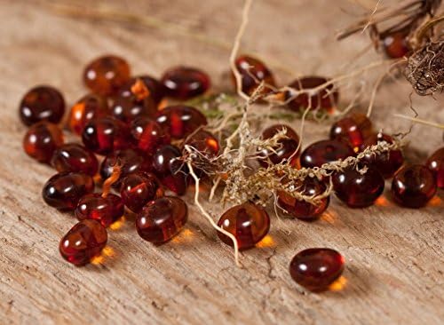 Gumstone 50 Piece Baltic Amber Beads | Multicolored Organic Hand Selected Amber Bead Set for Natural Teething Necklace, Bracelet, Homemade Jewelry | Absorbs Negative Energy, Improves Health