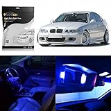 Partsam LED Interior Package Light Kits Replacement for BMW E46 Sedan Wagon Coupe 1999-2005 - 7 Pieces/Blue