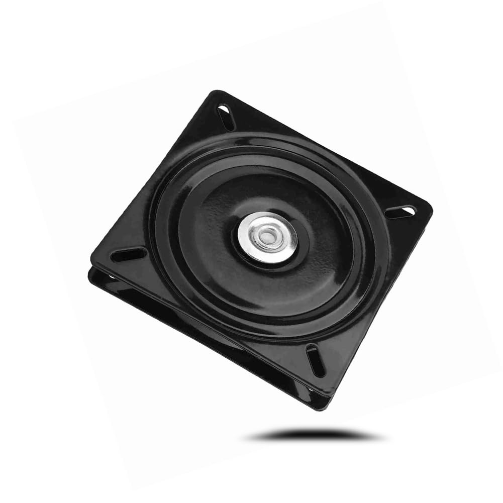 Steel Ball Bearing Dining Table Turntable, Universal Heavy Duty 360 Degree Seat Swivel Plate Base Furniture Rotating Mechanism Kitchen Organizer Boat Bracket Replacement Parts for Chair Recliner (6in)