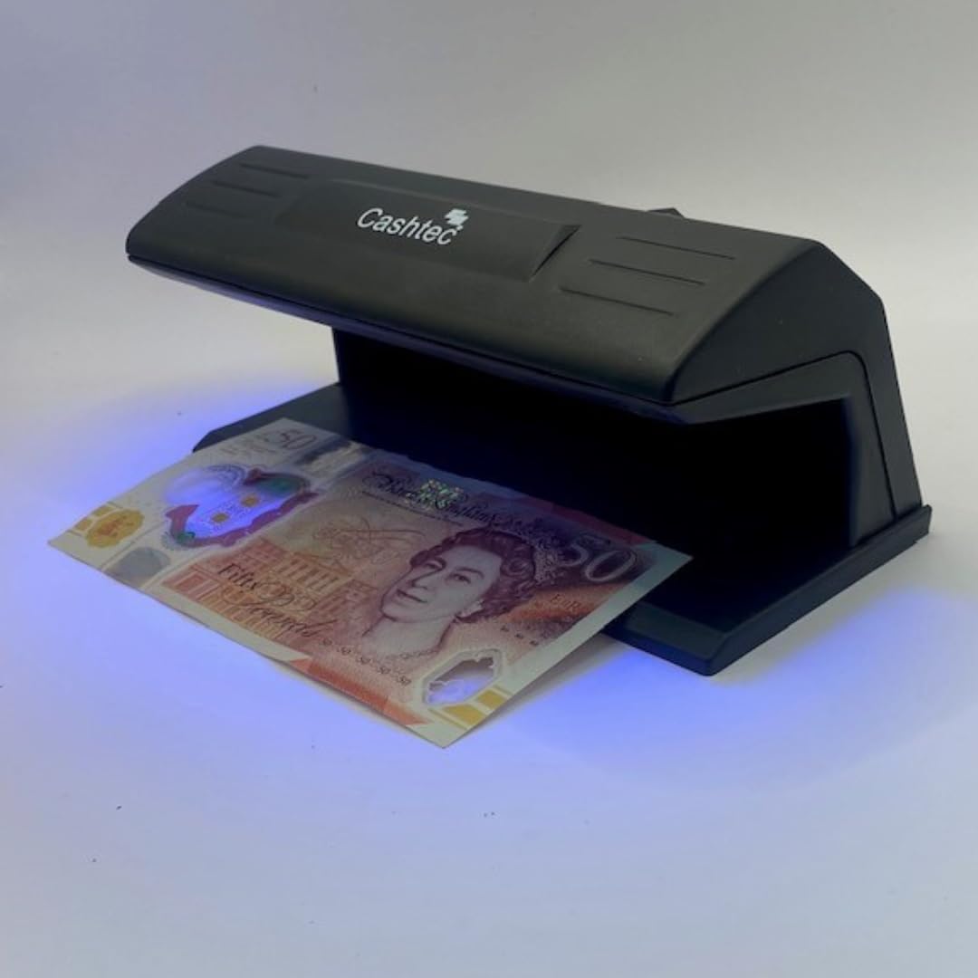 Cashtec UV Counterfeit Detector 9W Bulb that detects and verifies Polymer and Paper banknotes and Official documents