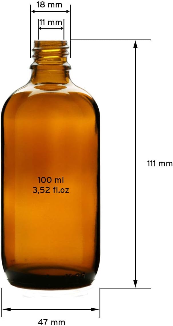 Octopus 5 x 100 ml pipette bottles with glass pipette, amber glass bottles with dosing pipette - Image 3