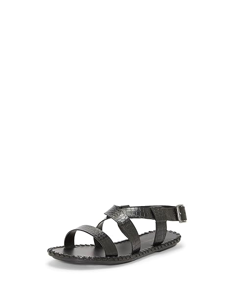 LUCKY BRAND WOMEN’S ZELEK FLAT SANDAL, BLACK, 5.5