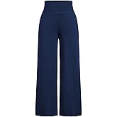 SweatyRocks Girl's Elastic Waist Track Pants Casual Loose Wide Leg Long Trousers with Pockets