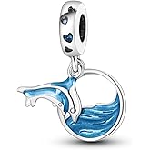 PANPOKI Sea Turtle 925 Sterling Silver Charms for Bracelets and Necklace Dangle Pendants Starfish Seashell Dolphin Shark Mermaid Bead Jewelry Present for Women Family Friends