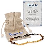 Raw Baltic Amber Teething Necklaces For Babies (Unisex) (Reverse Rainbow) - Anti Flammatory, Drooling & Teething Pain Reduce Properties - Natural Certificated with the Highest Quality Guaranteed. …