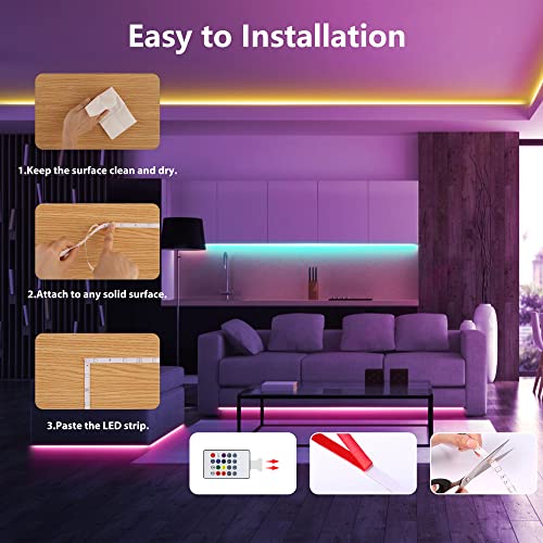 orahon Battery Powered Led Strip Lights 13.12ft, Battery Operated Led