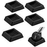 Non Slip Furniture Pads Wheel Stoppers for Office Chairs Beds Couches Prevent Sliding on Carpet Hard Floors Fits 1-4 Inch Wheels Silicone Caster Cups Durable Grips (5 PCS)