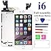 Nroech Screen Replacement for iPhone 6 (White) with Home Button, LCD Touch Screen Display Assembly Front Camera, Ear Speaker and Sensors, Repair Tools and Screen Protector