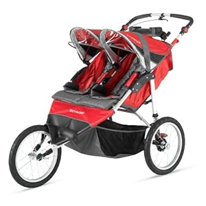 Schwinn Arrow Double Stroller Red/Black