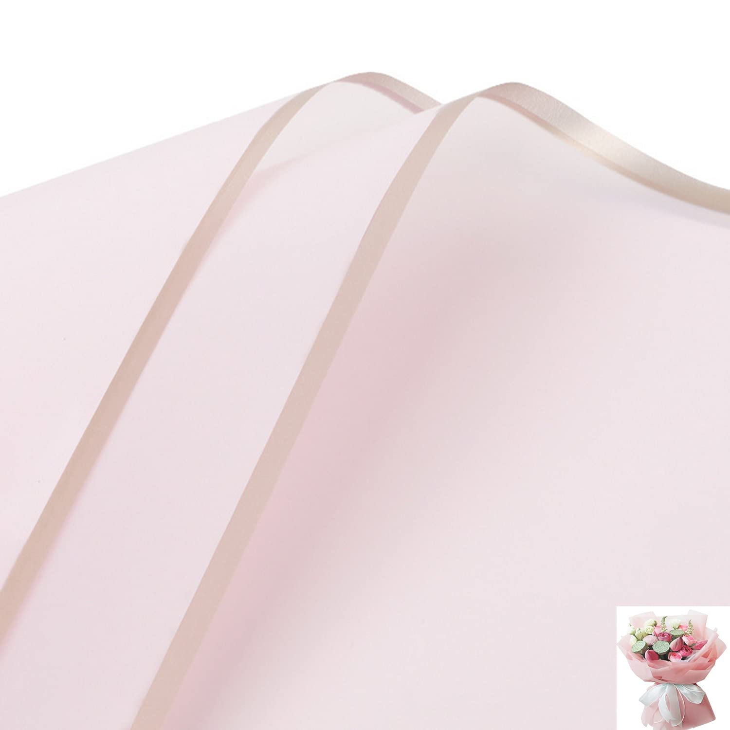 20PCS Flower wrapping paper Waterproof Flower Wrapping Paper Gift Packaging Paper,DIY crafts gift box packaging (Pink)