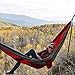 Kootek Camping Hammock Portable Indoor Outdoor Tree Hammock with 2 Hanging Ropes, Lightweight Nylon Parachute Hammocks for Backpacking, Travel, Beach, Backyard, Hiking (Grey/Red)