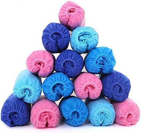 100 Pieces of Non-woven Fabric Disposable Shoe Covers Elastic Band Breathable Dustproof Thicker Shoe Covers
