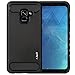 J&D Case Compatible for Galaxy A8 Plus 2018 Case, Heavy Duty Carbon Fiber Dual Layer Hybrid Shockproof Protective Rugged Case for Samsung Galaxy A8 Plus 2018 / A8+ 2018 Case, Not for A8 2018