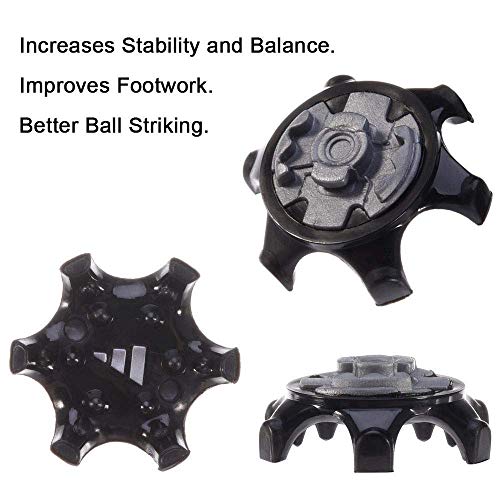 sansheng 20PCS Easy to Change Studs, Anti-Skid Golf Shoes, Golf Studs/(Black) - Thumbnail 4