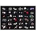 Valdler Velvet Stackable 36 Grid Jewelry Tray Showcase Display Organizer