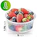 50pk 8oz Small Plastic Containers with Lids - Slime Containers with lids Freezer Containers Deli Containers with Lids - Food Containers Meal Prep Food Prep Containers Plastic Food Containers with Lids