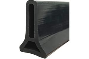 YNOTUS 118Inch Collapsible Shower Threshold Water Dam 2" High Shower Barrier Water Stopper 2" Tall Shower Water Guard To Keep Water In Shower Dry And Wet Separation Bathroom Wheelchair Accessible Black