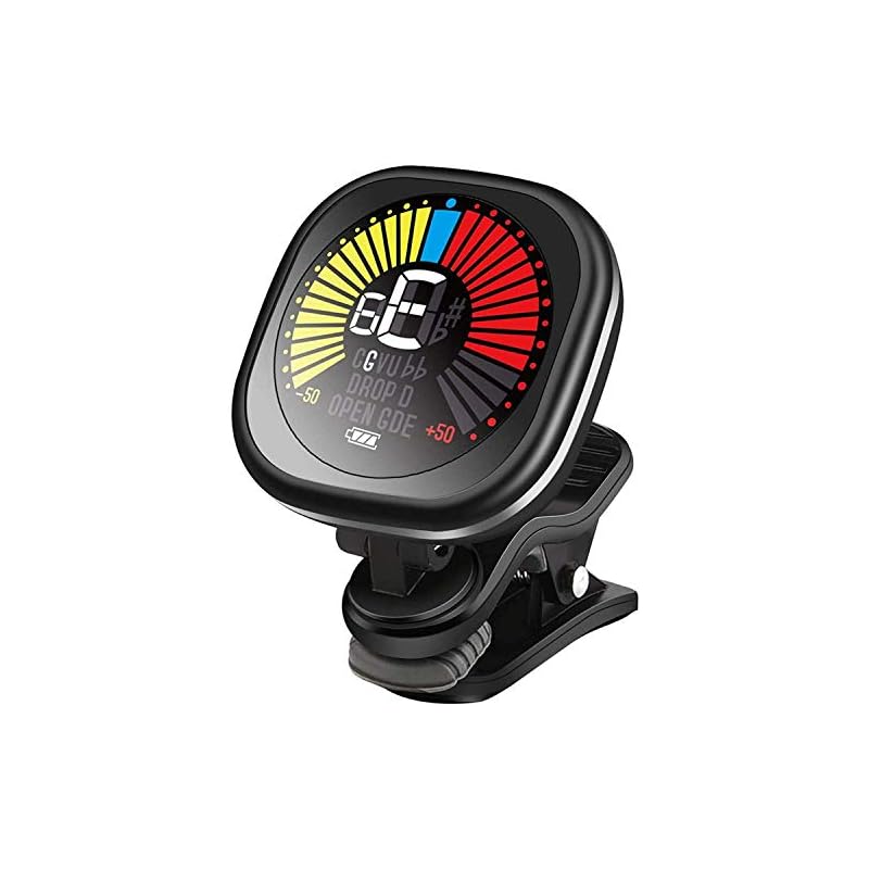 Wegrower Guitar Tuner Rechargeable, Clip On Tuner with LCD Color
