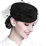 Pillbox Hat Veil Fascinator Party Wedding Retro Top Hat for Women