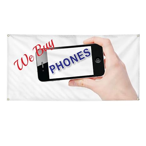 Amazon Com Vinyl Banner Sign We Buy Phones Business Retail