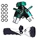 2 Way Y Hose Splitter. [BONUS] Premium Hose Nozzle / Metal Garden Hose Sprayer by Hello Garden. [BONUS] 10 Washers. 9 Settings Nozzle, Ergonomic Grip, Tough Chrome Finish, Fatigue-Free Flow Control
